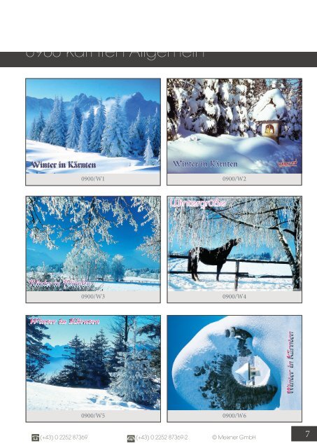 Meixner Ansichtskarten-Katalog Kärnten - WINTER