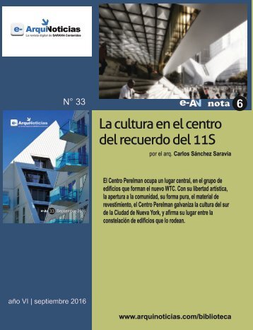 e-AN N° 33 nota N° 5 La cultura en el centro del recuerdo del 11S