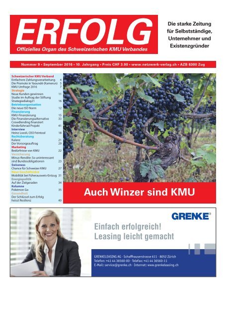 Erfolg_Ausgabe Nr. 9 - September 2016