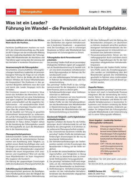 Erfolg_Ausgabe Nr. 3 - März 2015