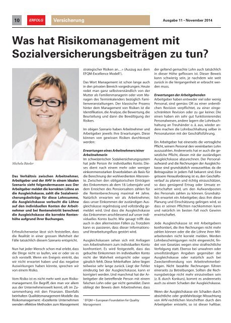 Erfolg_Ausgabe Nr. 11 - November 2014