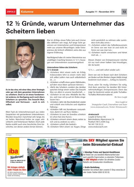 Erfolg_Ausgabe Nr. 11 - November 2014