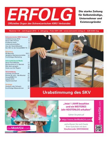 Erfolg_Ausgabe Nr. 7/8 - Juli/August 2015