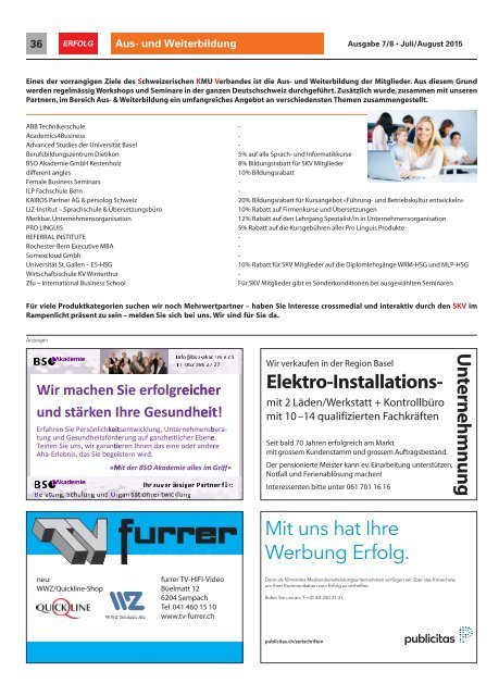 Erfolg_Ausgabe Nr. 7/8 - Juli/August 2015