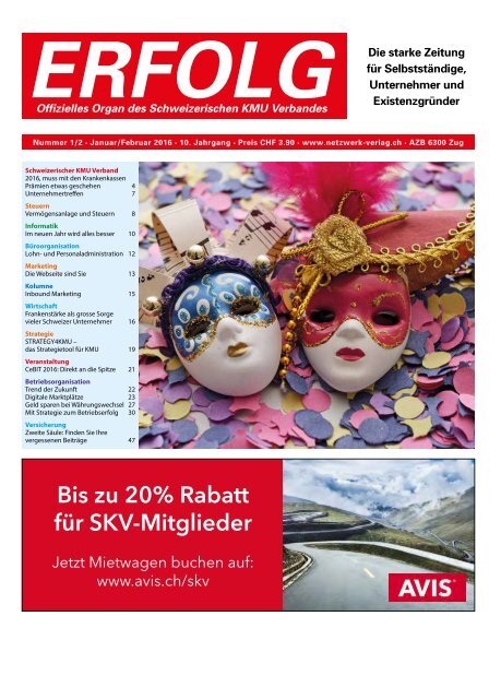 Erfolg_Ausgabe Nr. 1/2 - Januar/Februar 2016