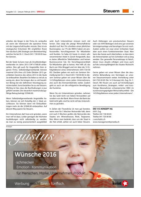 Erfolg_Ausgabe Nr. 1/2 - Januar/Februar 2016