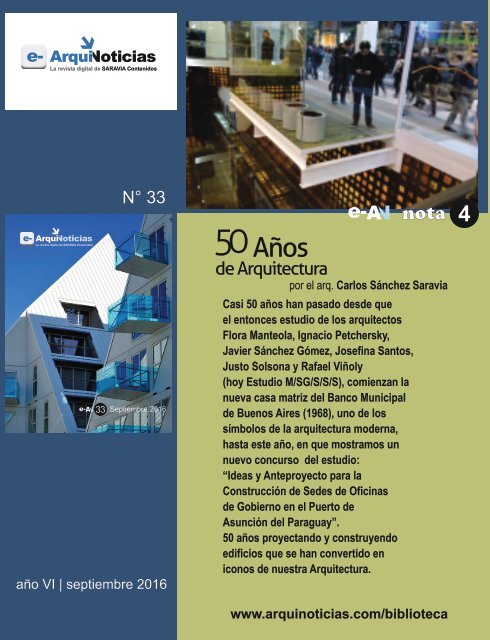e-AN N° 33 nota N° 4 50 años de arquitectura