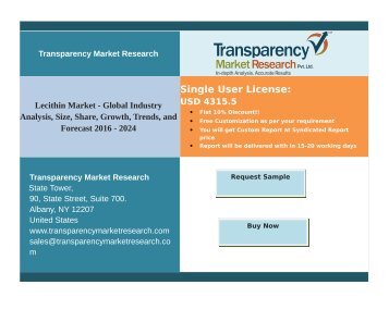 Lecithin Market - Market Overview,Segmentation,Growth Drivers,Regional Outlook 2016-2024