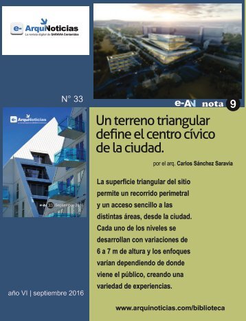 e-AN N° 33 nota N° 9 Un terreno triangular define el centro civico de la ciudad