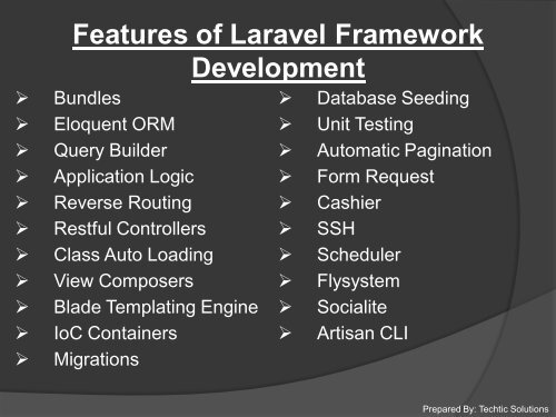 Laravel Development Company Services – TechTic Solutions