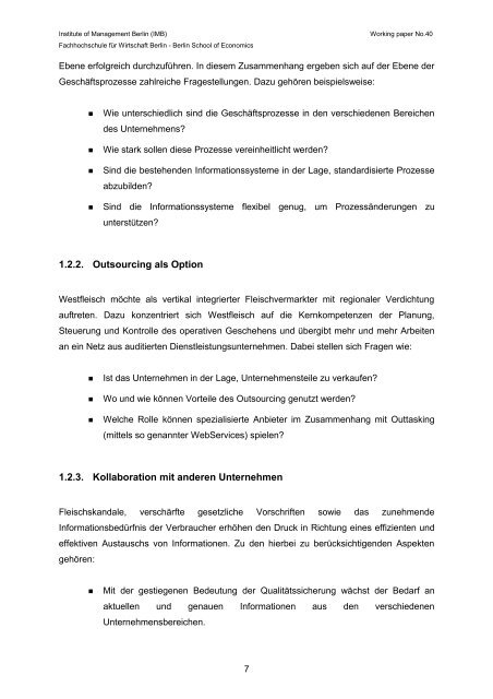 Flexibilisierung von Geschäftsprozessen in der Praxis: Case Study ...