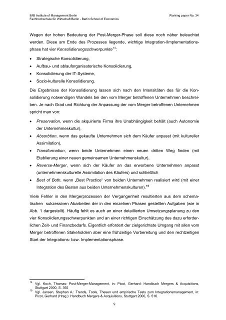 Post-Merger Integration in der Logistik - MBA Programme der HWR ...