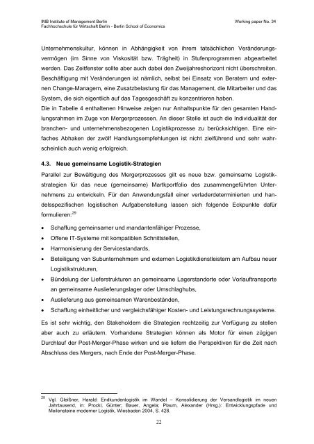 Post-Merger Integration in der Logistik - MBA Programme der HWR ...