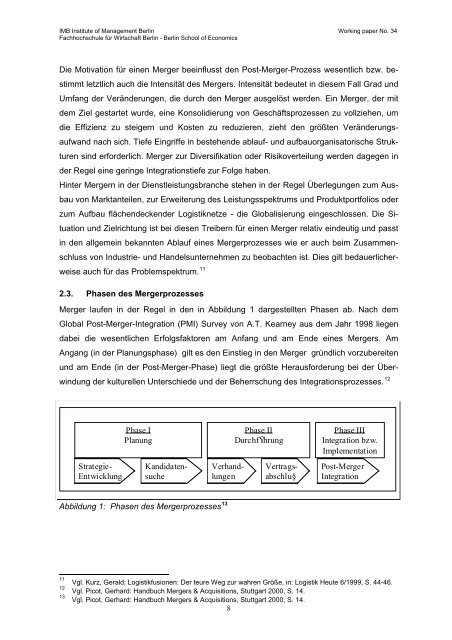 Post-Merger Integration in der Logistik - MBA Programme der HWR ...