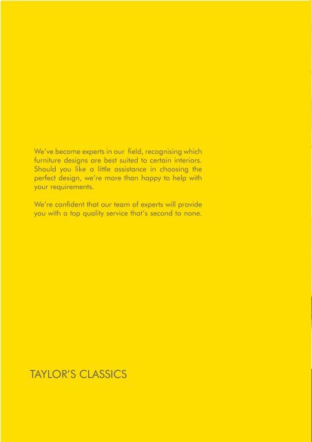Taylor's Classics Furniture brochure