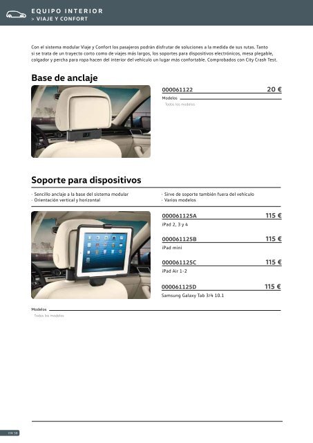 Catálogo accesorios Volkswagen 2016