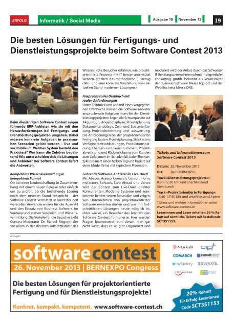 Erfolg_Ausgabe Nr. 10 - November 2013