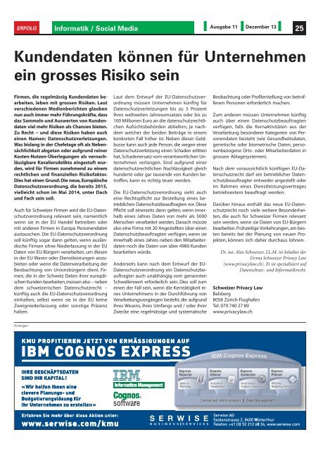 Erfolg_Ausgabe Nr. 11 - Dezember 2013