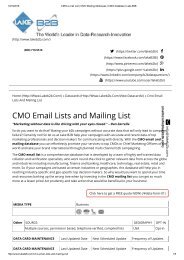CMO contact list