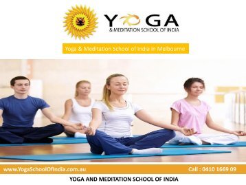 Contact us - Yoga & Meditation School of India in Melbourne