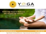 Private Yoga Classes in Melbourne with Personal Yoga Instructor