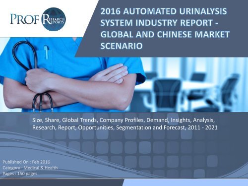 AUTOMATED URINALYSIS SYSTEM INDUSTRY REPORT