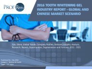 TOOTH WHITENING GEL INDUSTRY REPORT
