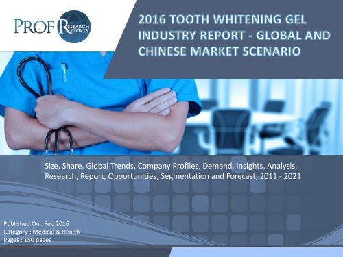 TOOTH WHITENING GEL INDUSTRY REPORT