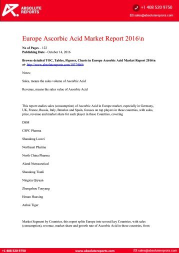 Europe-Ascorbic-Acid-Market-Report-2016