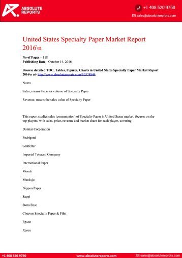 United-States-Specialty-Paper-Market-Report-2016