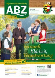 Allgemeine Bauernzeitung  - Ausgabe 04 - 2016 (Kärntner Bauernbund)