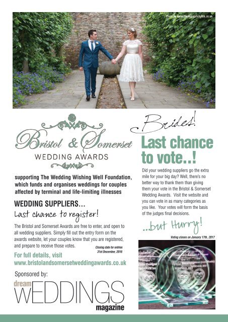 Dream Weddings Magazine - Bristol, Somerset & Wiltshire - iss.34