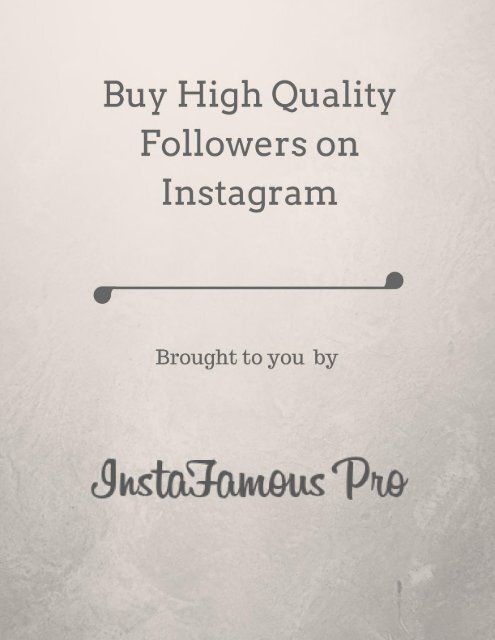Buy High Quality Followers on Instagram