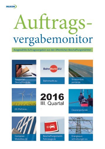 Auftragsvergabemonitor 3. Quartal 2016