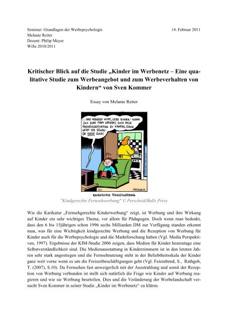 Kinder im Werbenetz – Eine qua- litative Studie zum Werbeangebot ...