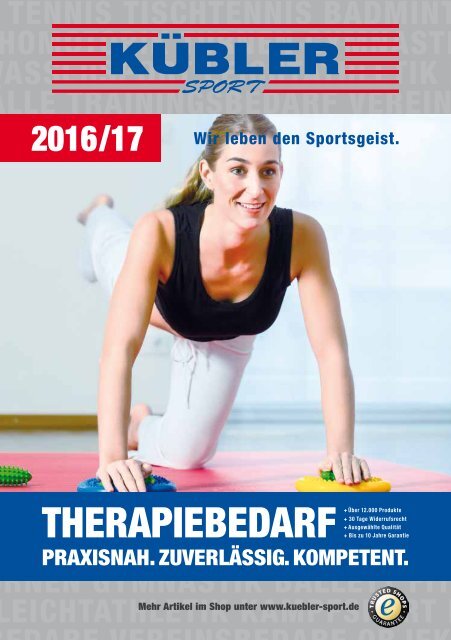 Kübler Sport Therapiekatalog 2016/17 Mobile