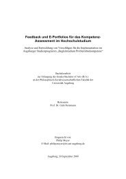 Feedback und E-Portfolios für das Kompetenz- Assessment im ...