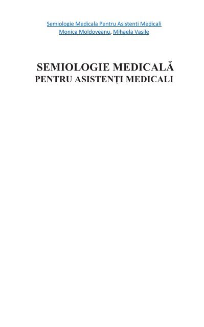 Semiologie medicala pentru asistenti medicali