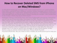 How to recover iphone text messages