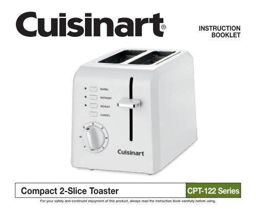 Cuisinart CPT-122 Compact Plastic 2-Slice Toaster & Toaster Oven