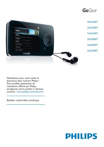 Philips GoGEAR Portable video player - User manual - FRA