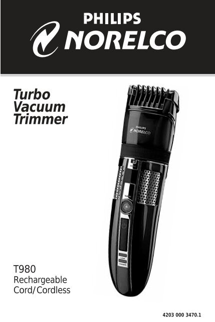 Philips Norelco Vacuum beard trimmer - User manual - ENG