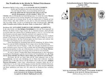 Das Wandfresko in der Kirche St. Michael Etterzhausen