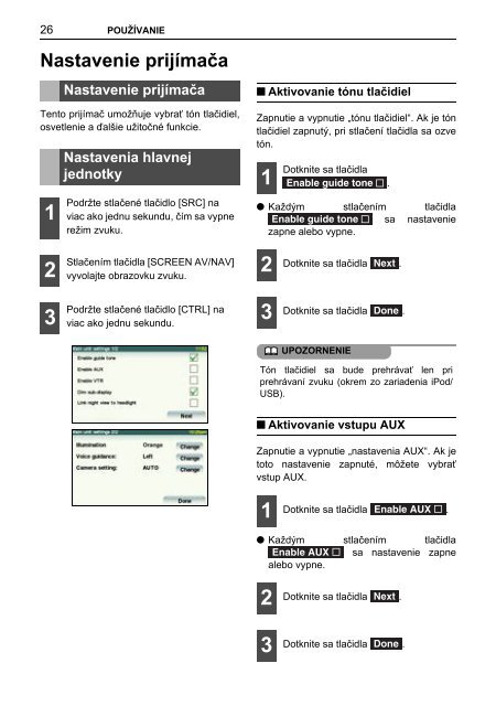 Toyota TNS410 - PZ420-E0333-SK - TNS410 - mode d'emploi