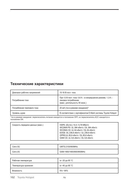 Toyota Toyota Hotspot - PZ49X-X0270-NE - Toyota Hotspot - mode d'emploi