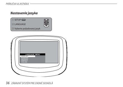 Toyota Rear Entertainment System - PZ462-00207-00 - Rear Entertainment System - Slovak - mode d'emploi