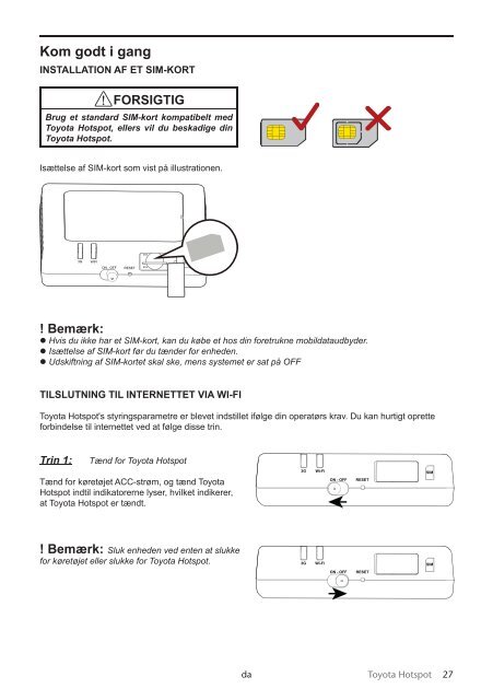 Toyota Toyota Hotspot - PZ49X-X0270-NE - Toyota Hotspot - mode d'emploi