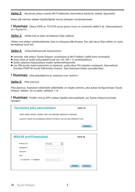 Toyota Toyota Hotspot - PZ49X-X0270-NE - Toyota Hotspot - mode d'emploi