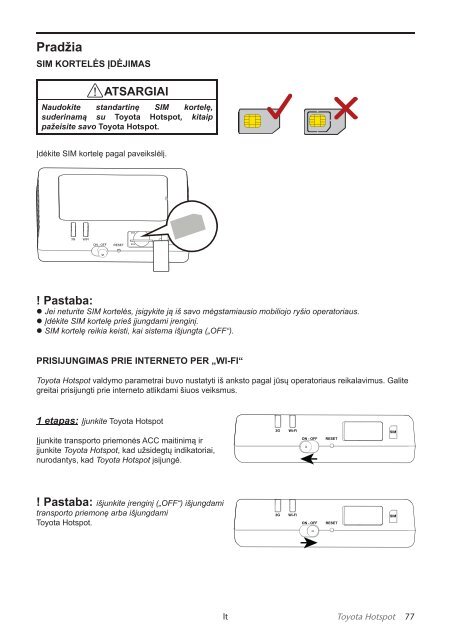 Toyota Toyota Hotspot - PZ49X-X0270-NE - Toyota Hotspot - mode d'emploi