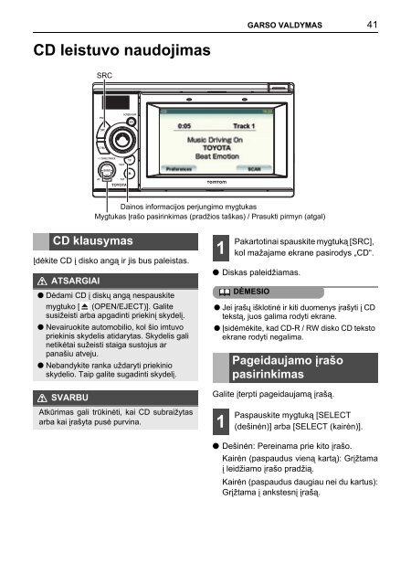 Toyota TNS410 - PZ420-E0333-LT - TNS410 - mode d'emploi